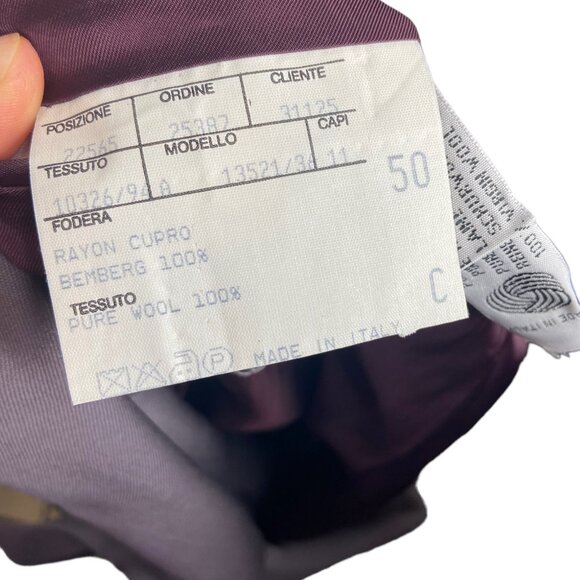 Canali purple lilac blazer coat double breasted 100% wool size EU50 US40 - Picture 4 of 8